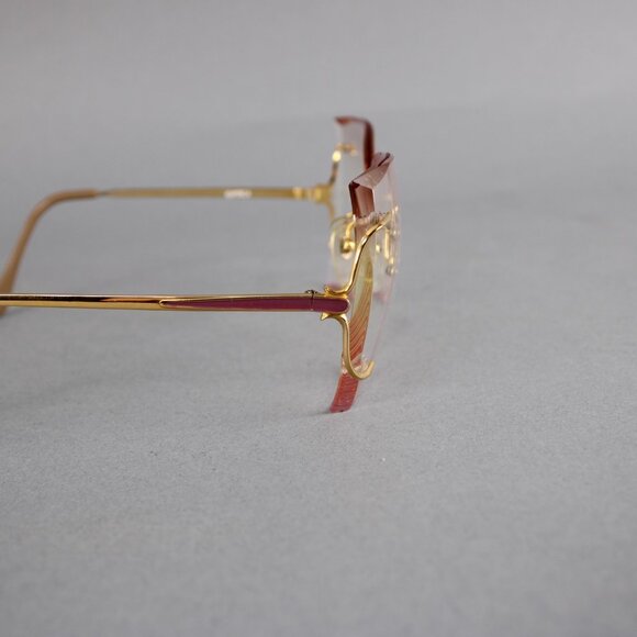 Carolina Herrera Eyeglass Frames Gold Pink Optica Wide Eyeglass Frames - Picture 11 of 12